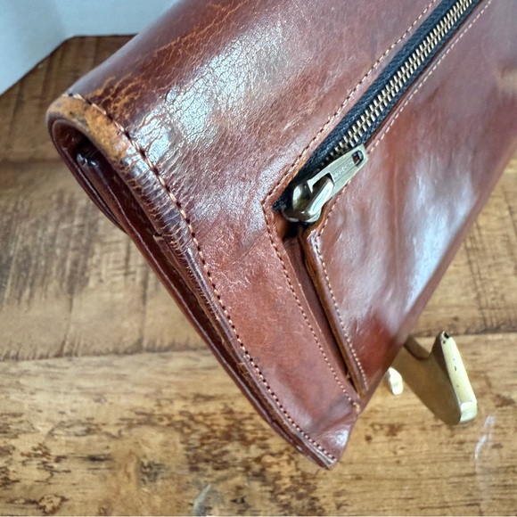 Vintage Coach Long Snap Bi-fold Wallet & Checkbook Cover in British Tan Leather - Picture 13 of 17